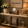 Imperial Majestic Wooden Texture Dustbin & Tissue Box Set