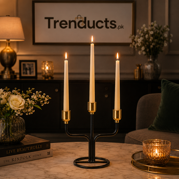 Imperial Majestic 3 Head Metal Candle Stand Showpiece