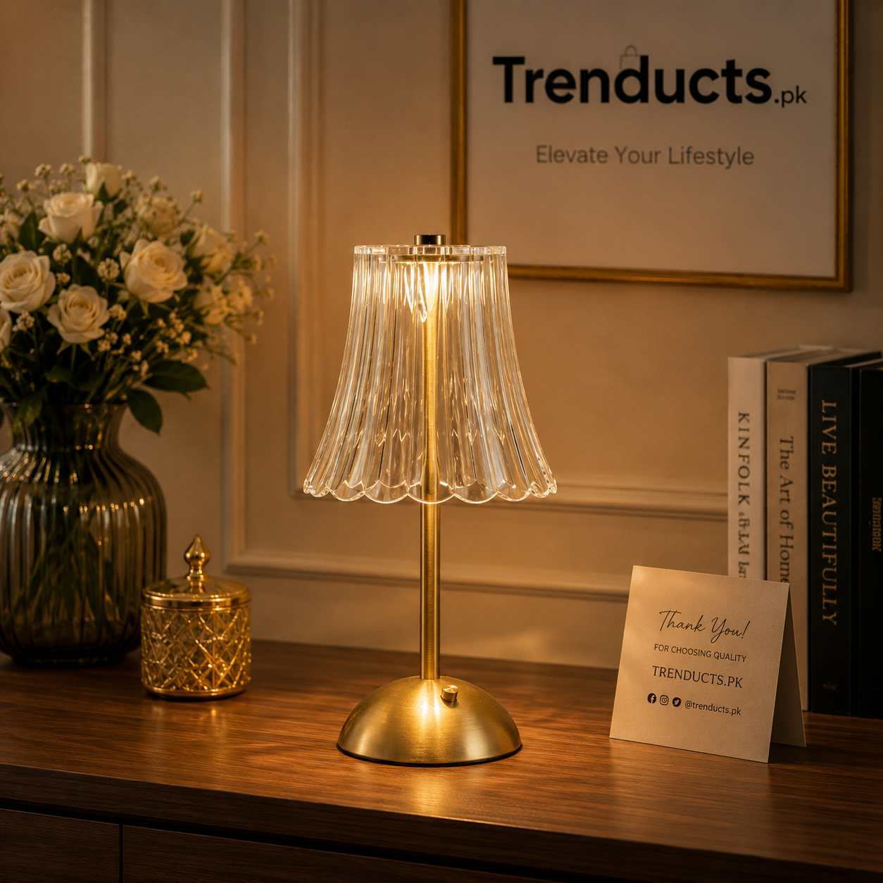 Pleated Lamp | Ambient Fluted Table Light