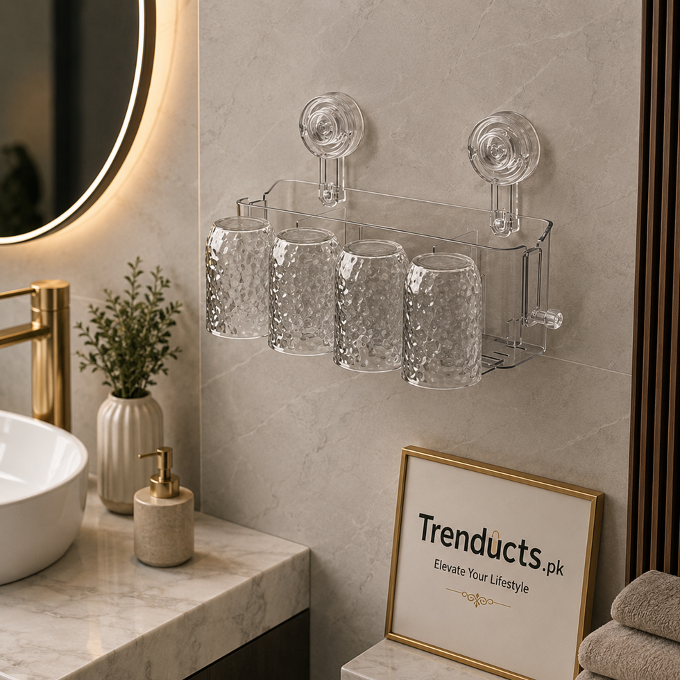 Caddy Organised Shelf | Suction Cup Bathroom Organizer