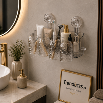 Caddy Organised Shelf | Suction Cup Bathroom Organizer