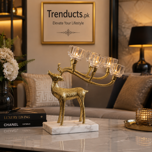 Markhor Candelabra - Luxury Crystal Candle Stand