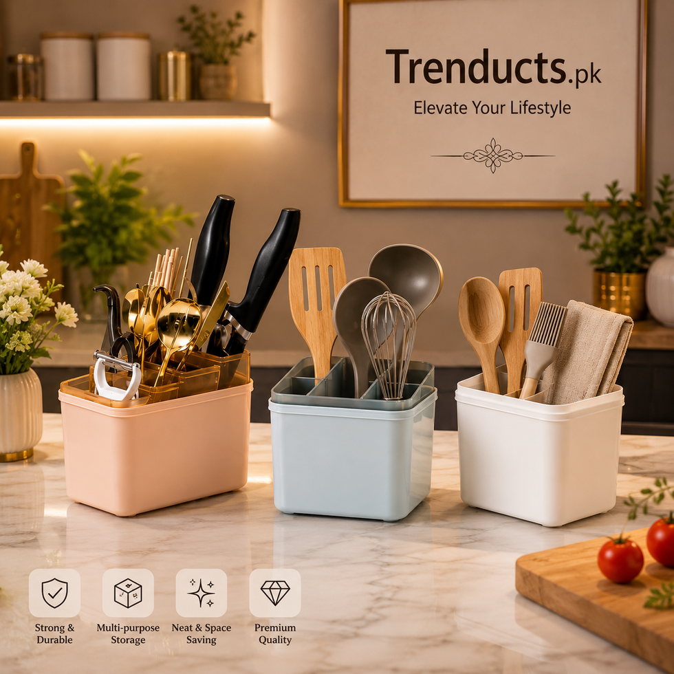 Multifunction Cylinder Caddy | Premium Wide Countertop Organizer