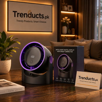 Portable Rechargeable USB Turbine Table Fan with Display