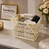 Portable Plastic Organizing Carry Basket with Handle