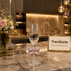 Luxury Bow Champagne Flute Glass – Elegant Crystal Toasting Flute
