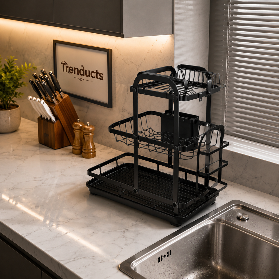 Premium Heavy-Duty Countertop Kitchen Dish Storage Rack