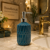300ml Amber Glass Soap Dispenser - Luxury Vintage Pump