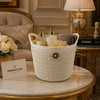 Imitation Rattan Plastic Storage Baskets with Handles