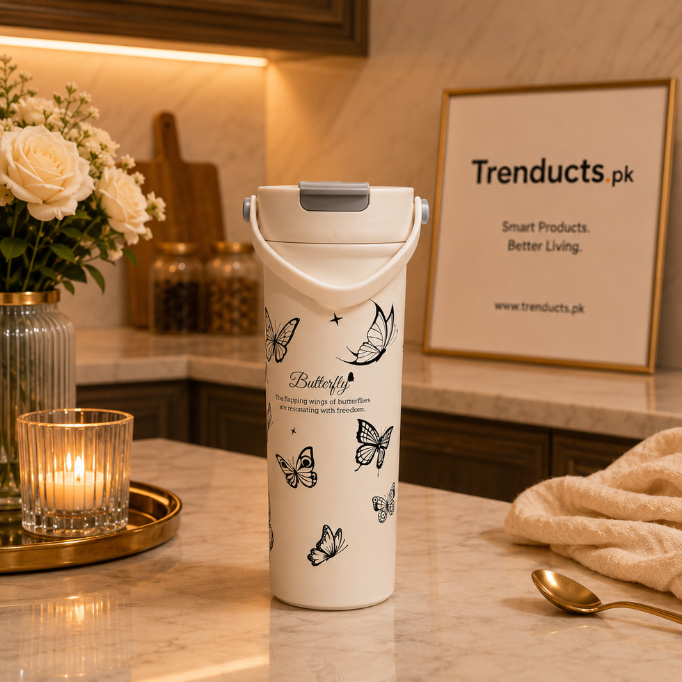 Premium 680ml Stainless Steel Travel Tumbler with Sip & Straw Lid
