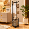 Multi-Functional Round Clothes Drying Stand with Socks Clips