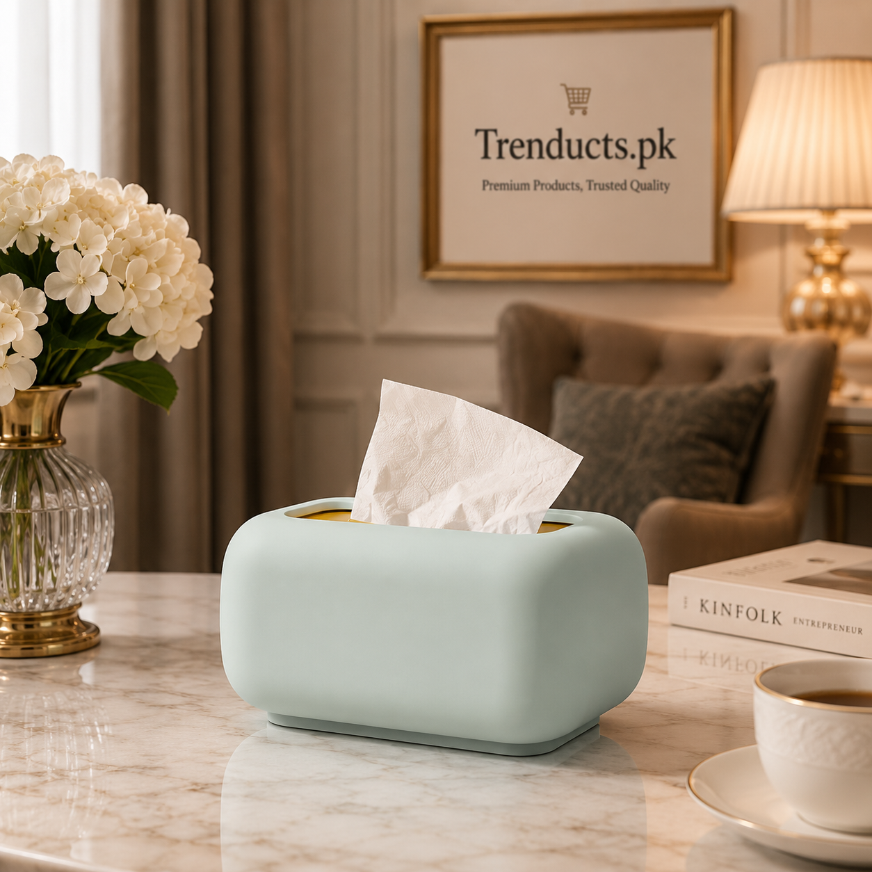 Collapsible Silicone Tissue Box Holder