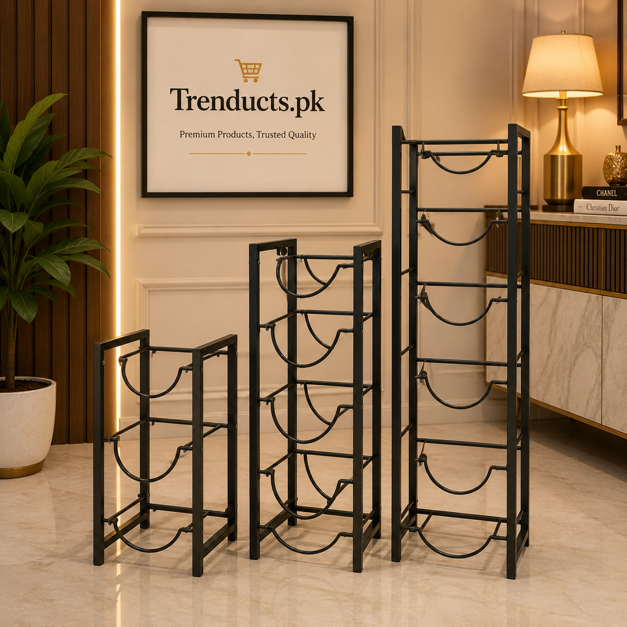 Premium Metal Water Dispenser Bottle Storage Organizer Stand
