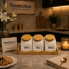 3-Piece Ceramic Spice & Condiment Jar Set