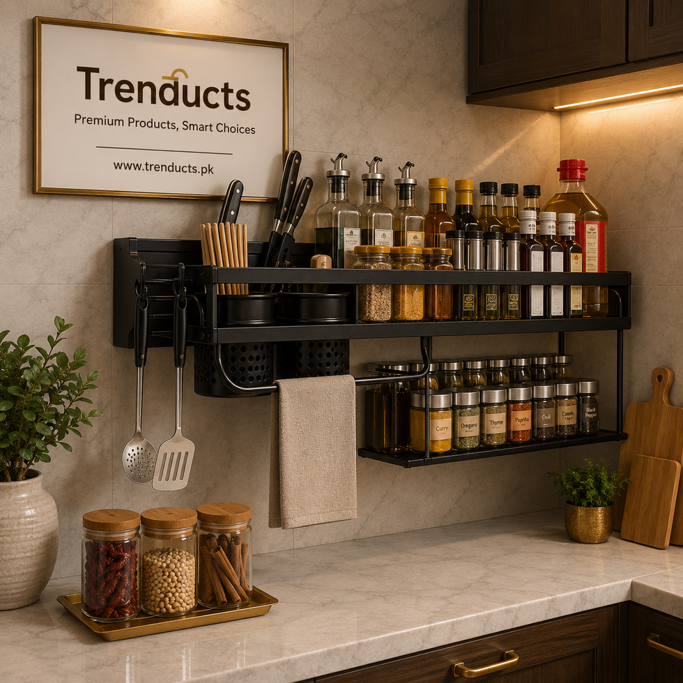 Multifunctional Spice Rack - Space Aluminum Kitchen Organizer