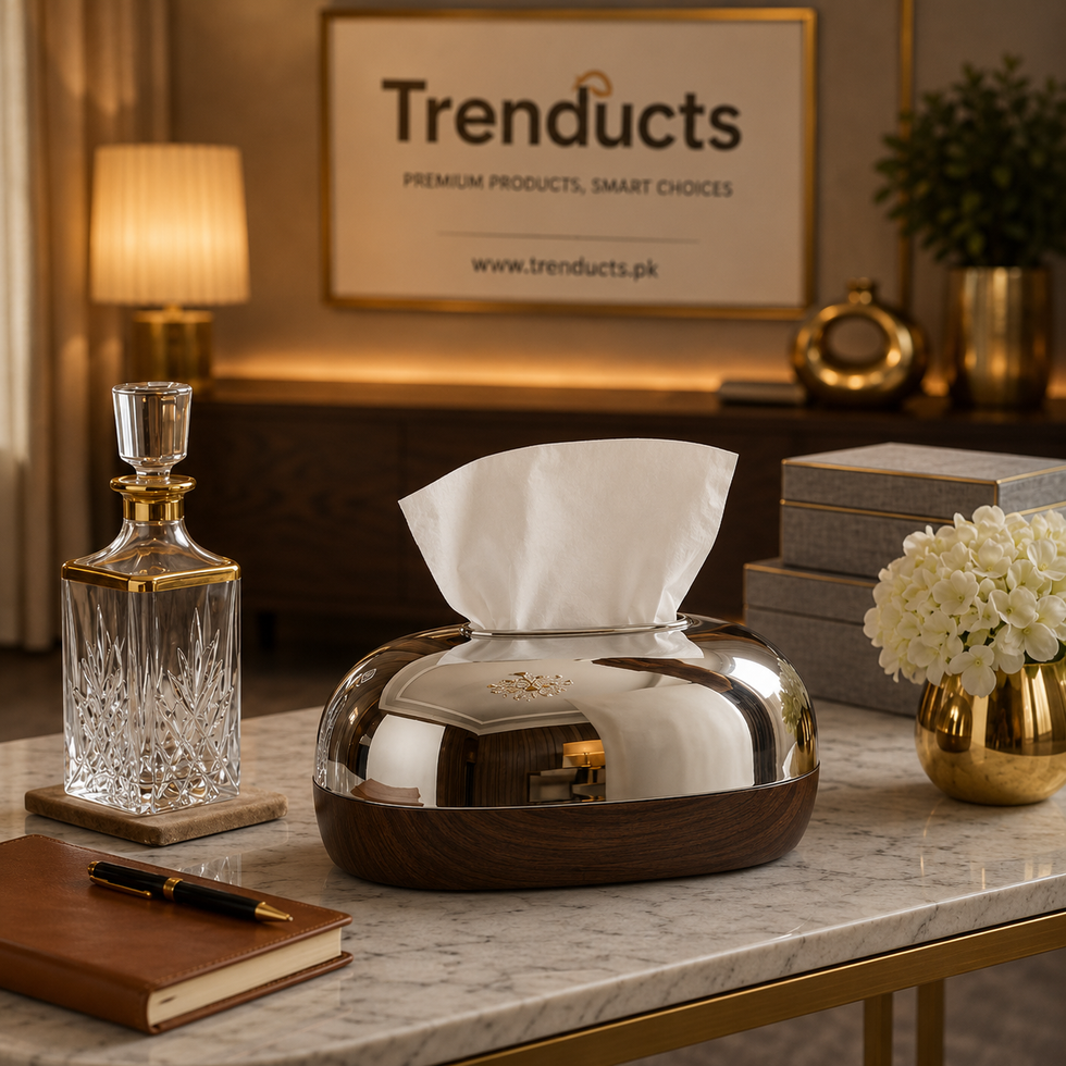 Majestic Oval Tissue Dispenser - Luxury Wood Base Cover