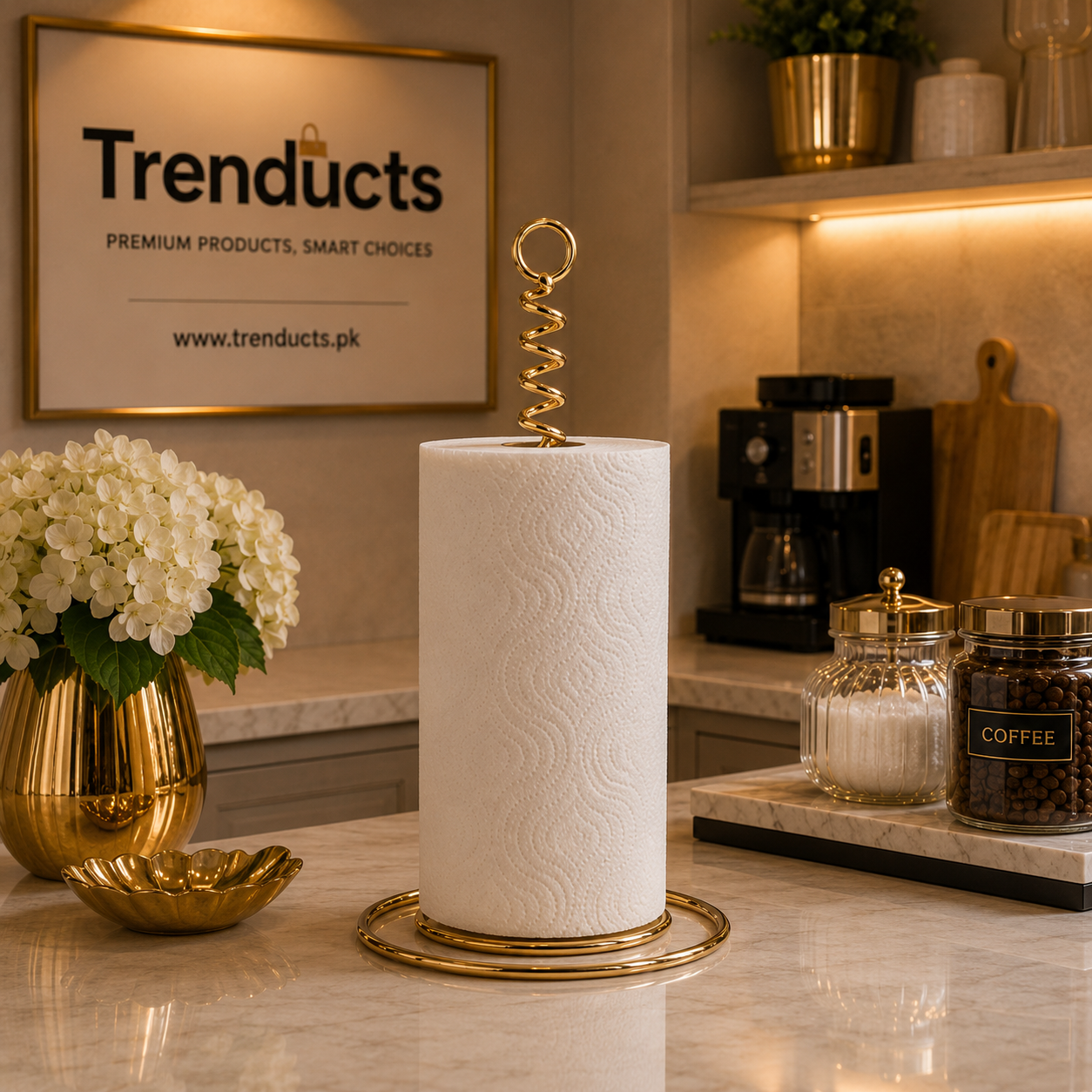 Luxury Golden Tissue Holder