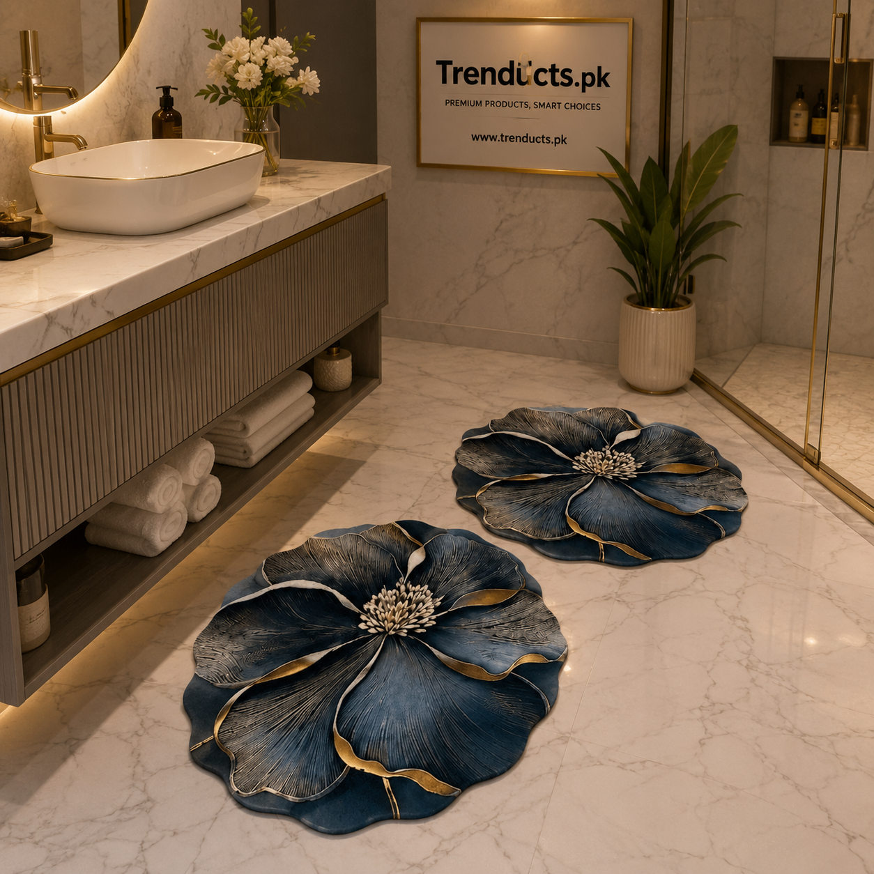 New Anti-Slip Mat - Geometric Kitchen Drainage Pad