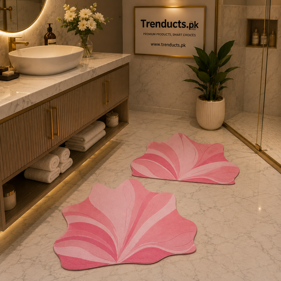Elegant Anti-Slip Mat - Luxury Floral Absorbent Rug