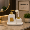 Porcelain Soap Dispenser Set - Luxury Diffuser Tray