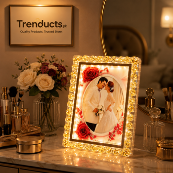 Premium LED Crystal Photo Frame - Luminous Memory Display