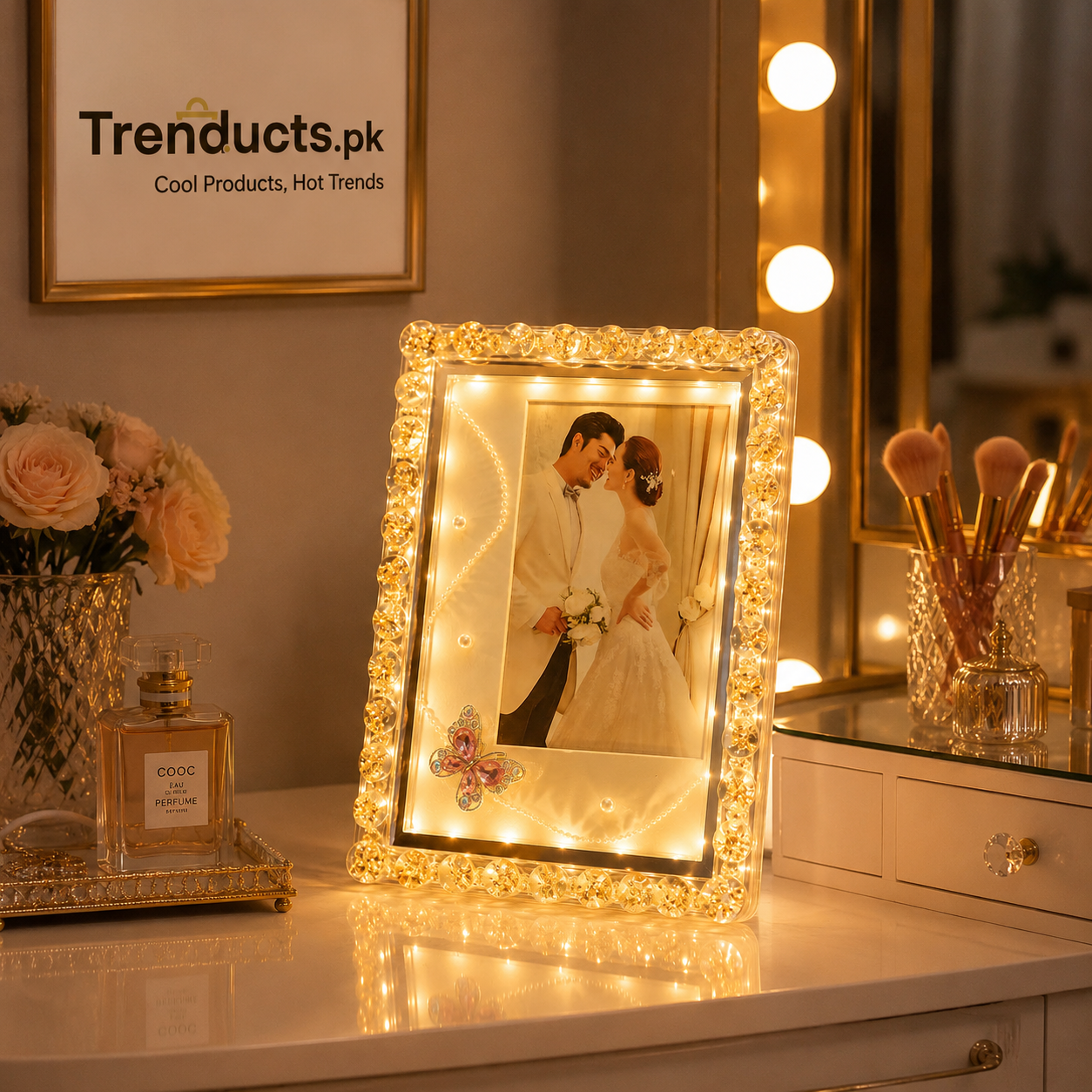 Premium LED Crystal Photo Frame - Luminous Memory Display