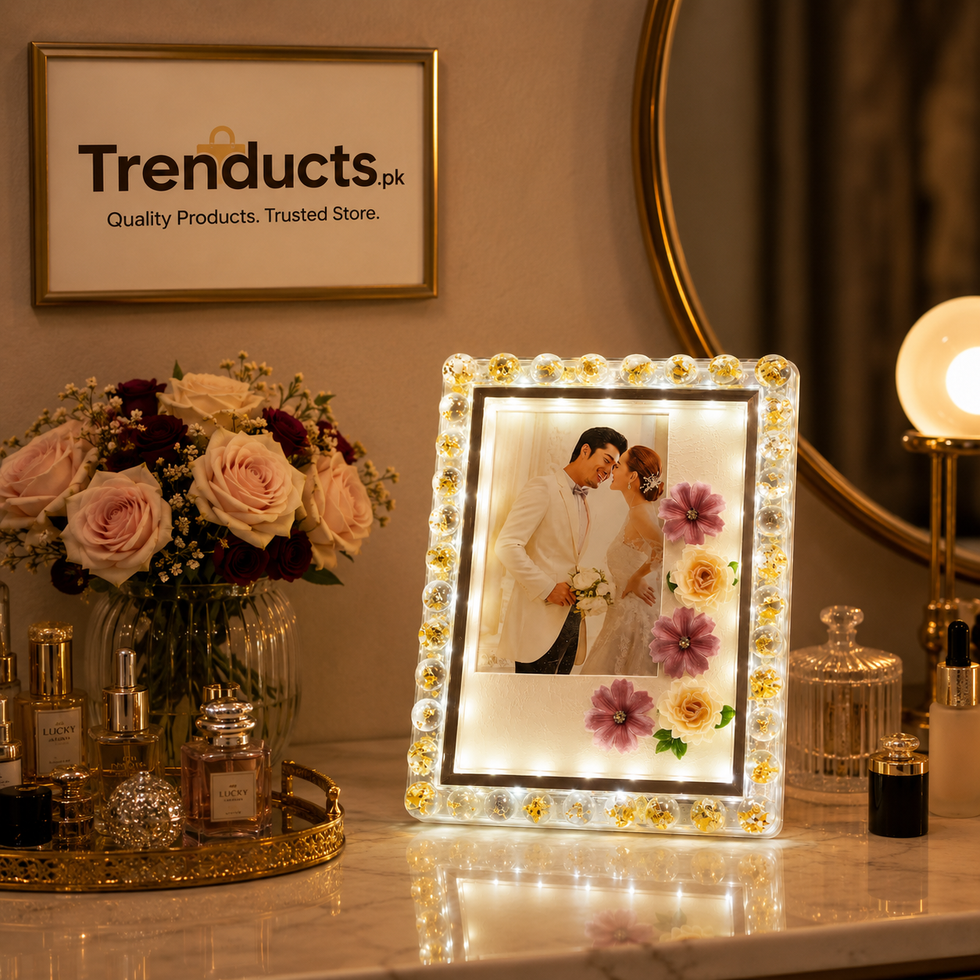 Premium LED Crystal Photo Frame - Luminous Memory Display