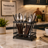 Versatile Desktop & Cutlery Metal Caddy (Random)