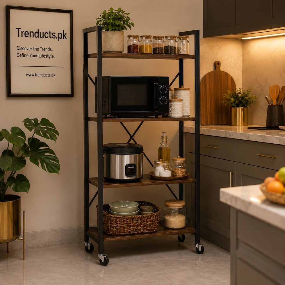 4-Tier Universal Storage Rack (Movable with Wheels)