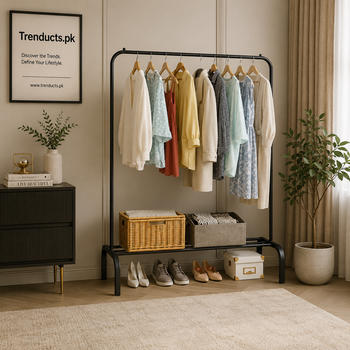 Premium Single Pole Metal Clothes Stand & Garment Rack