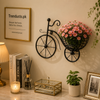 Bicycle Design Wall Basket – Premium Vintage Metal Planter & Storage Riser (Without Flowers)