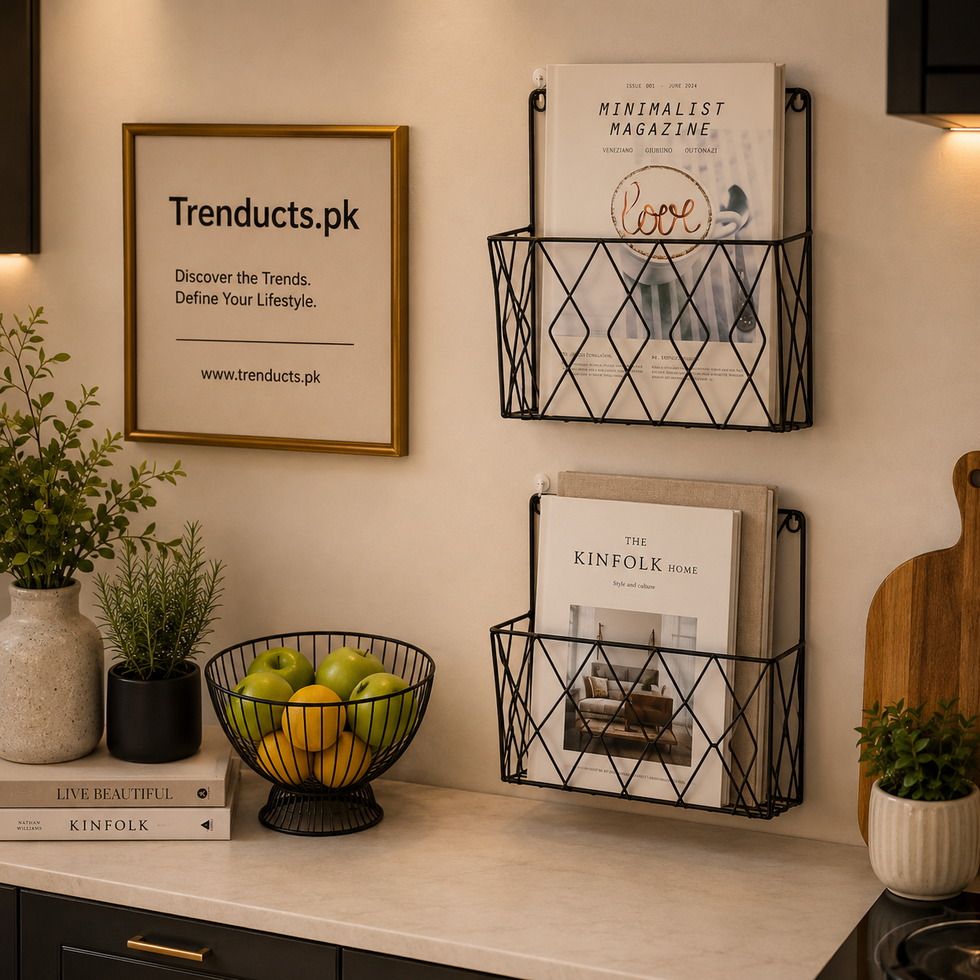 PaperPulse Wall-Mounted Magazine & Book Organizer