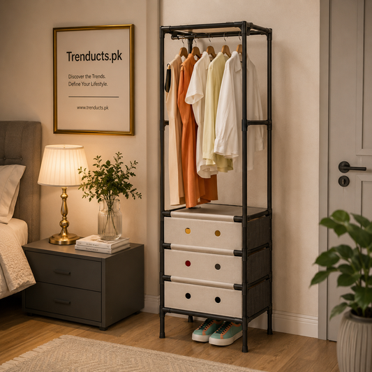 Multi-Functional Modular Wardrobe System – Heavy-Duty Space-Saving