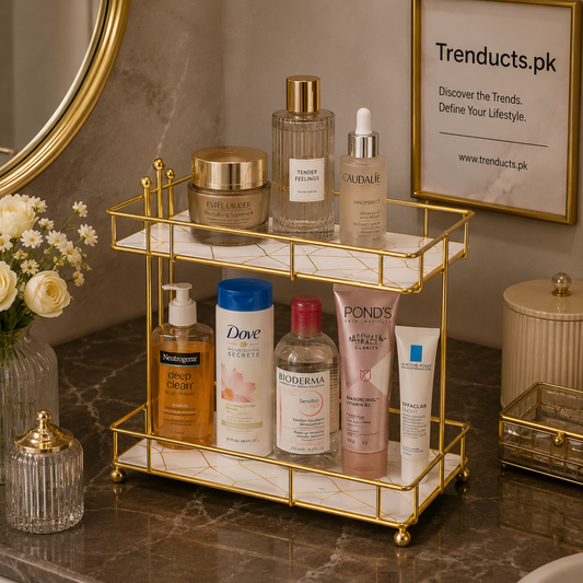 2-Tier Luxury Vanity Storage & Organizer Rack
