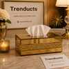 Premium High-Gloss Desktop Dispenser with Crushed Crystal Mosaic Band
