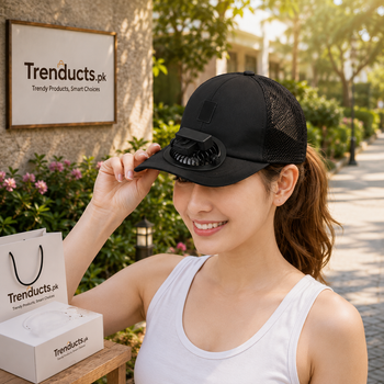 Mesh Cooling Fan Sunhat – USB Type-C Rechargeable Personal Cooling Cap