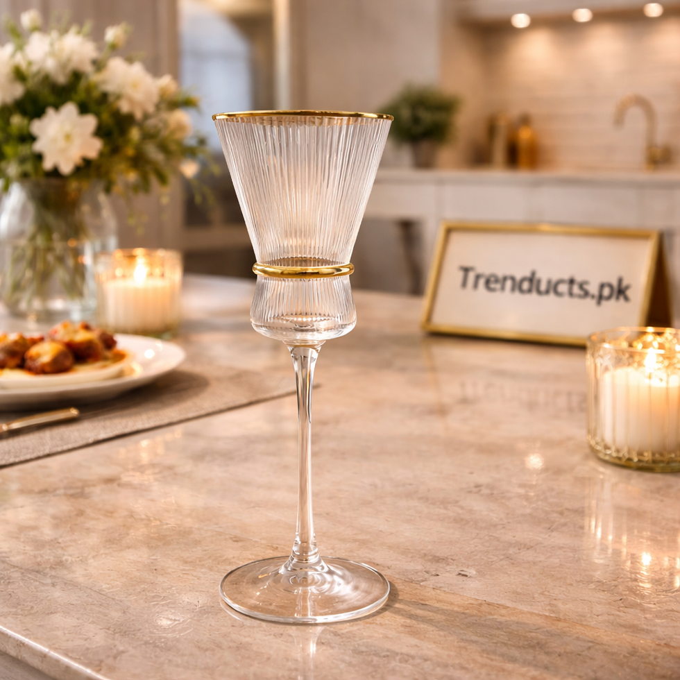Crystal Golden Champagne Goblets – Premium Set of 6