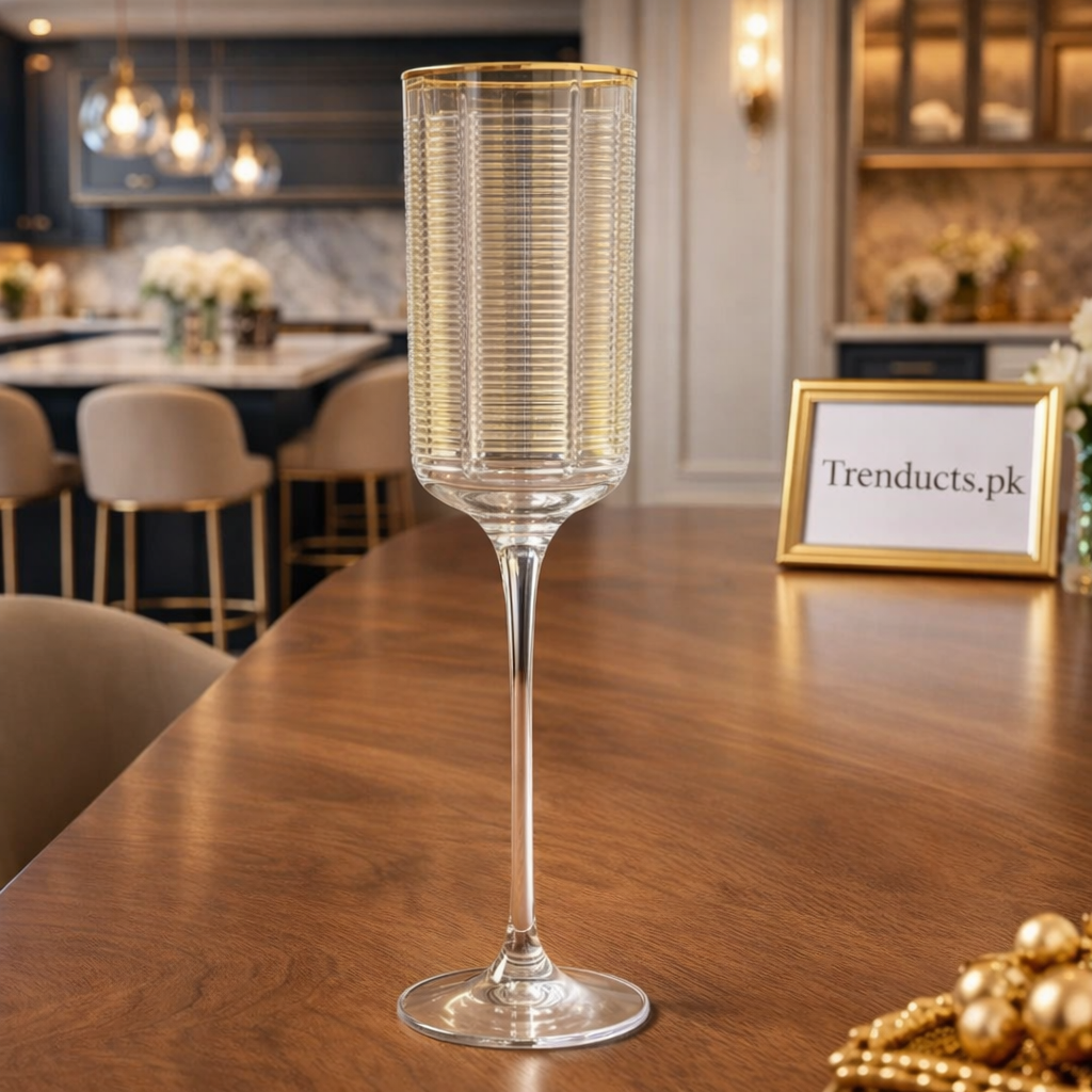 Crystal Champagne Goblets – Elegant Set of 6