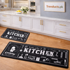 2pc Chalkboard Style Kitchen Runner – Non-Slip Mats