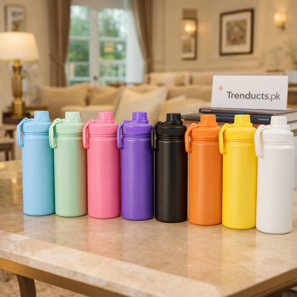 Colorful Sports Water Bottle with Sipper Cap (Random Color)