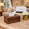 Modern Dark Wood Rectangular Tissue Box Holder