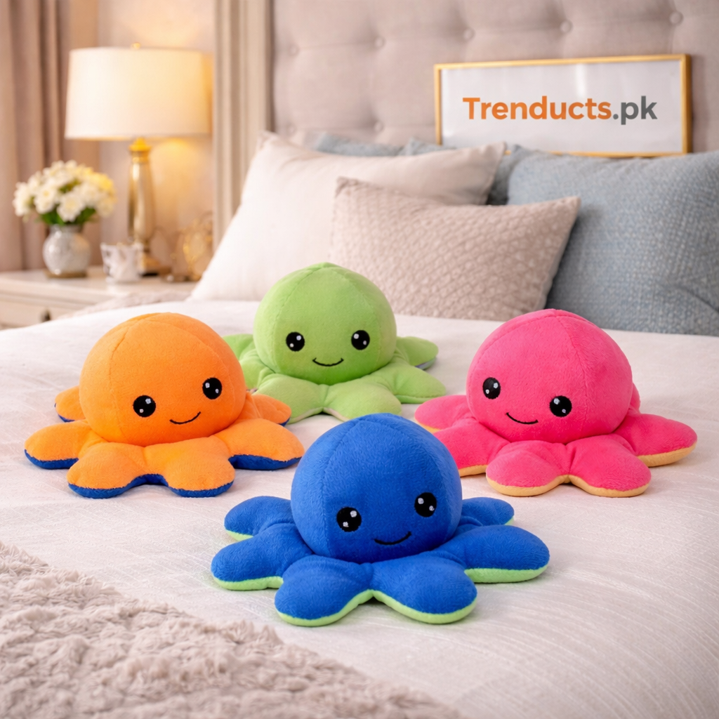 Reversible Plush Mood Octopus - Soft & Expressive Toy