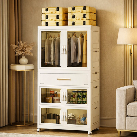 Portable Wardrobe Closet with Wheels – Heavy-Duty Storage Organizer