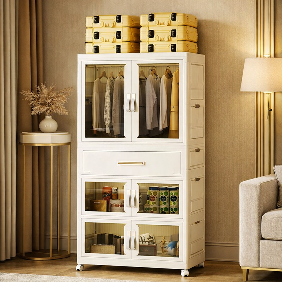 Portable Wardrobe Closet with Wheels – Heavy-Duty Storage Organizer