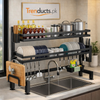 2-Layer Over-the-Sink Dish Drying Rack – Space-Saving Kitchen Organizer