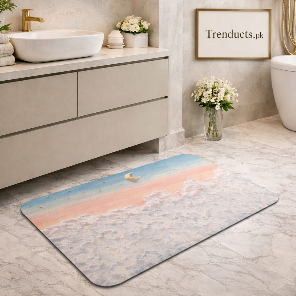 3D-Textured Super-Absorbent Floor Mat – Quick-Dry Bath & Kitchen Rug (23×15 inches)