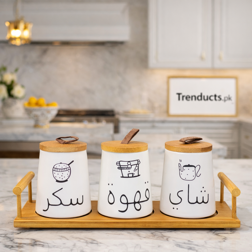 Ceramic Kitchen Canister Set – Elegant Food Storage