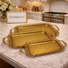 Elegant Vintage Gold Serving Tray – 3 Sizes