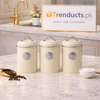 Premium Metallic Airtight Storage Jar Set (3-Piece)