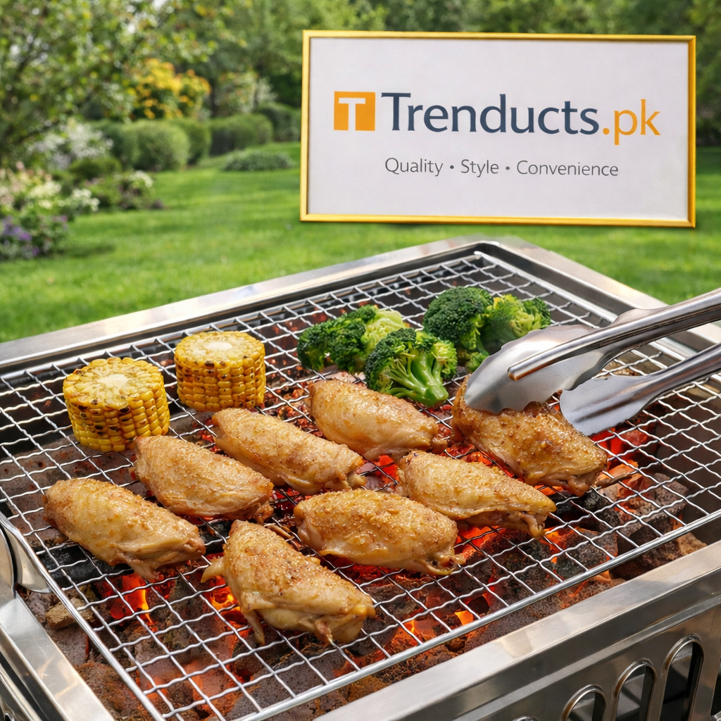 Premium Square Grid BBQ Cooking Net – Non-Stick Outdoor Grill Mesh